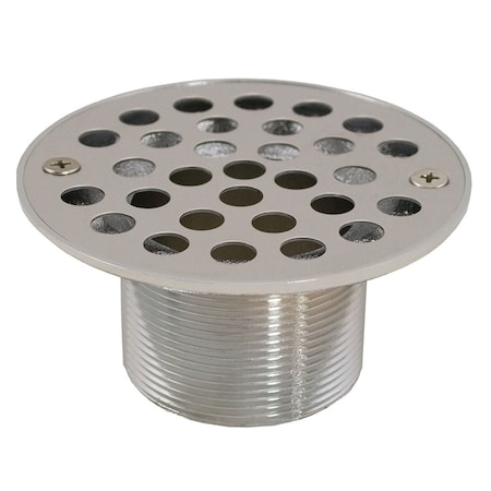 Jones Stephens 2in. IPS Metal Spud with 4in. Stainless Steel Round Stamped Strainer D60980